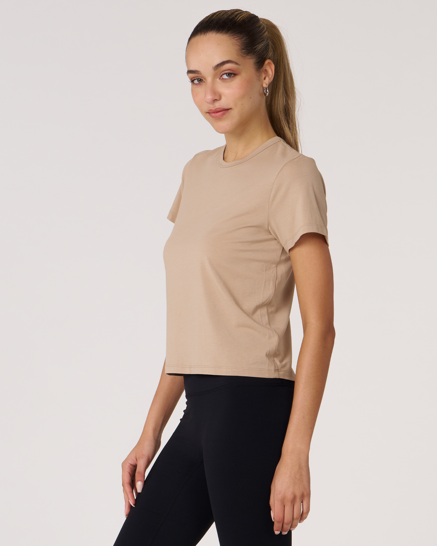 Rebody Essentials Short Sleeve Crop Tee