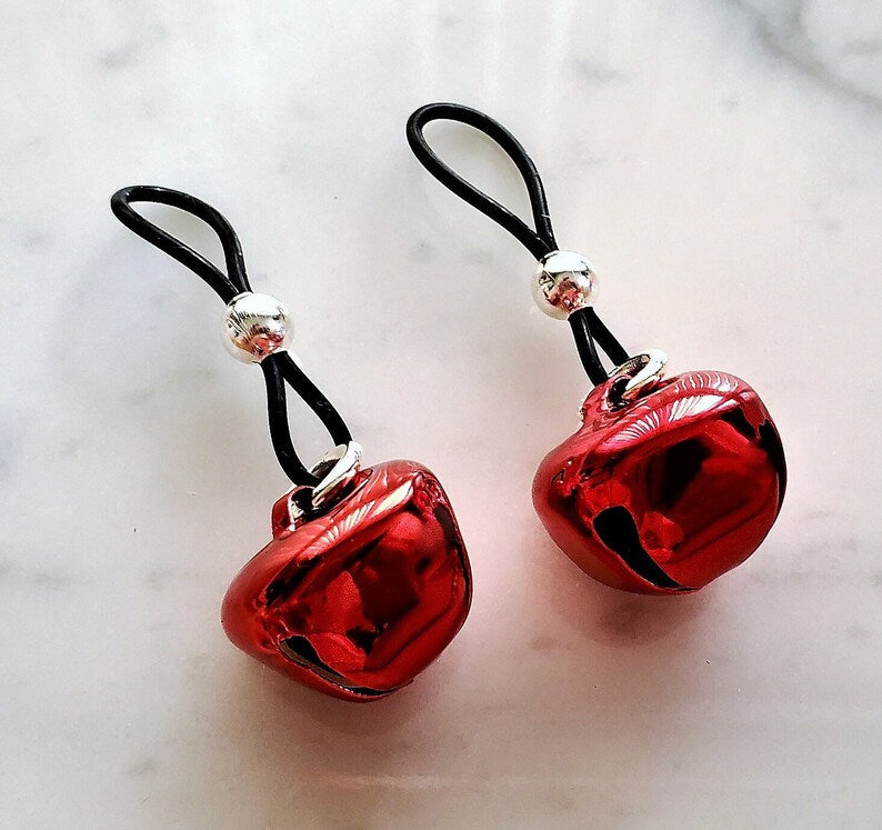 Christmas Jingle Bell Nipple Noose Sexy Fake Nipple Rings Nipple Jewelry
