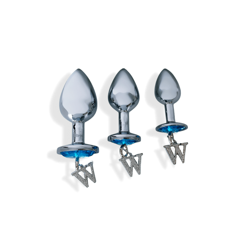 Opis - 3 piece luxury gem butt plug & anal training kit by V For Vibes.