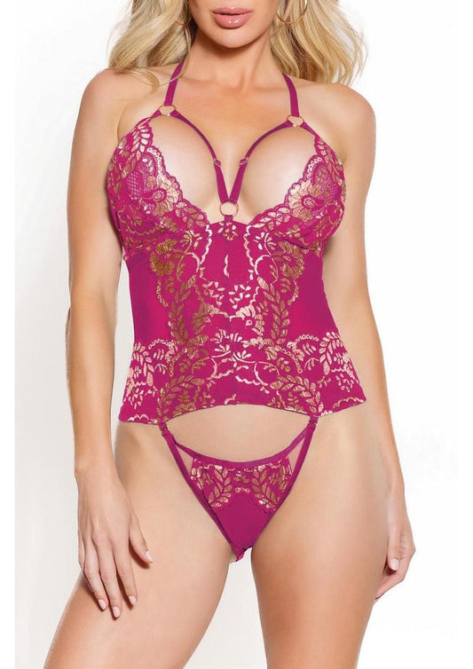 Pink Pussycat Teddy Seductive Lace Bodysuit