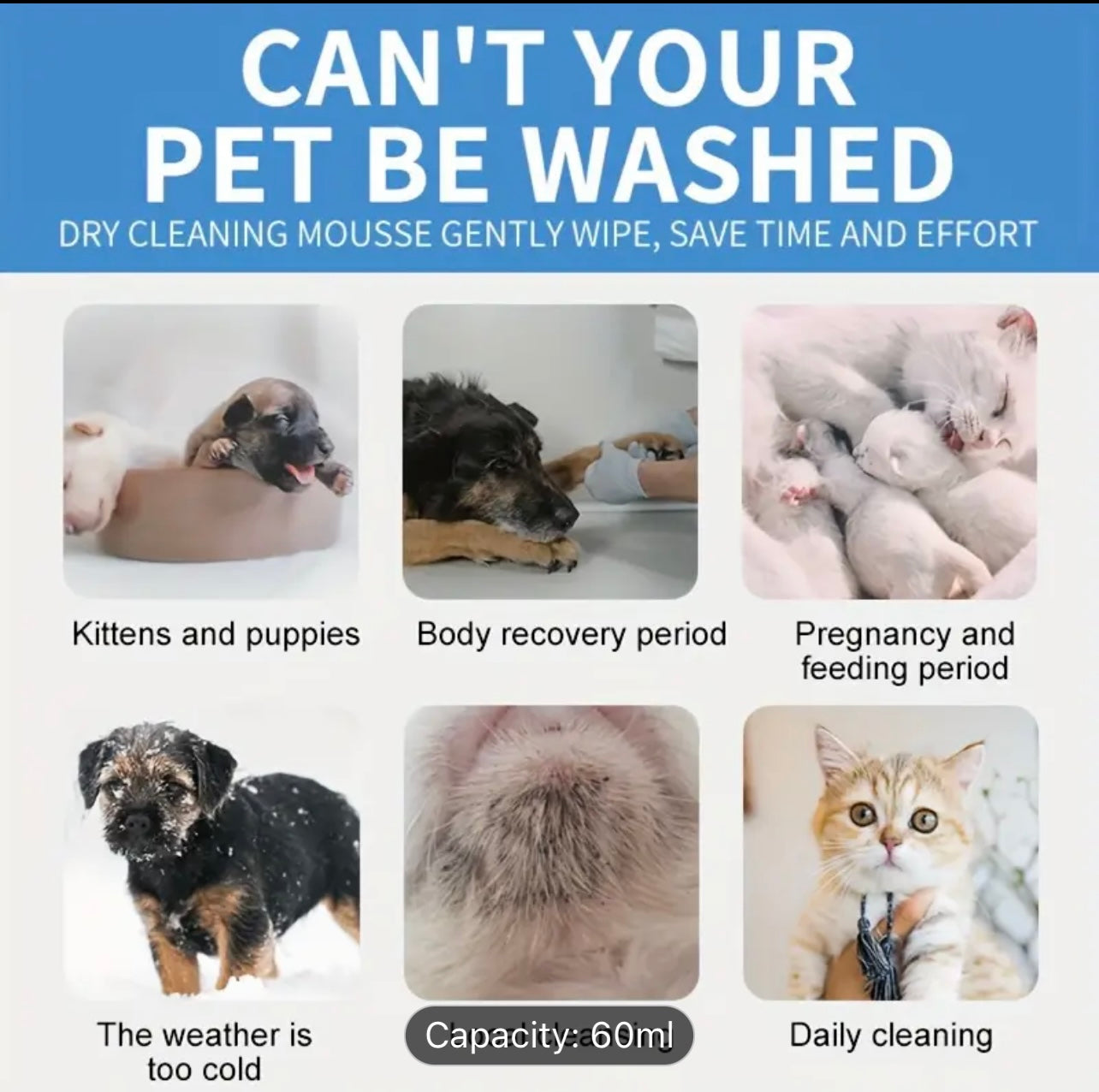 1 pc Oivolli Pet Dry Hair Care