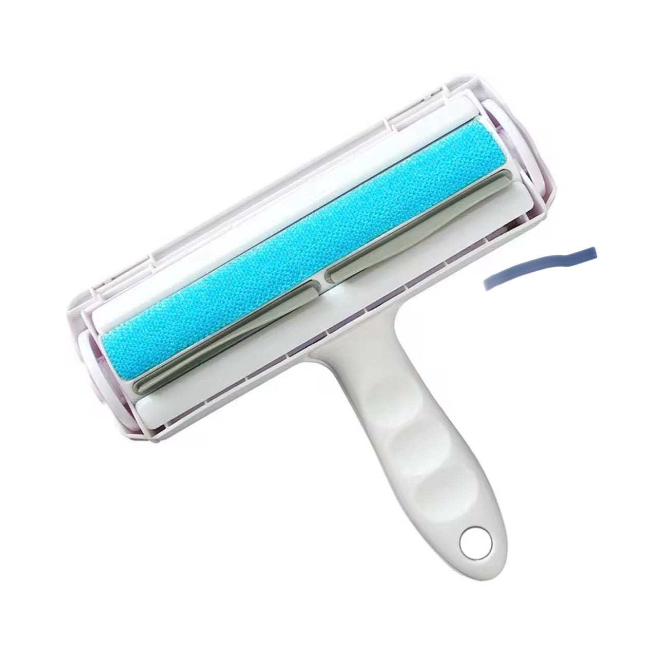 Roller Pet Hair Remover – Original Size Reusable Lint Roller for Cat & Dog Hair on Furniture, Couch, Carpet, Car, Rugs & Bedding – Portable, Eco-Friendly (White)