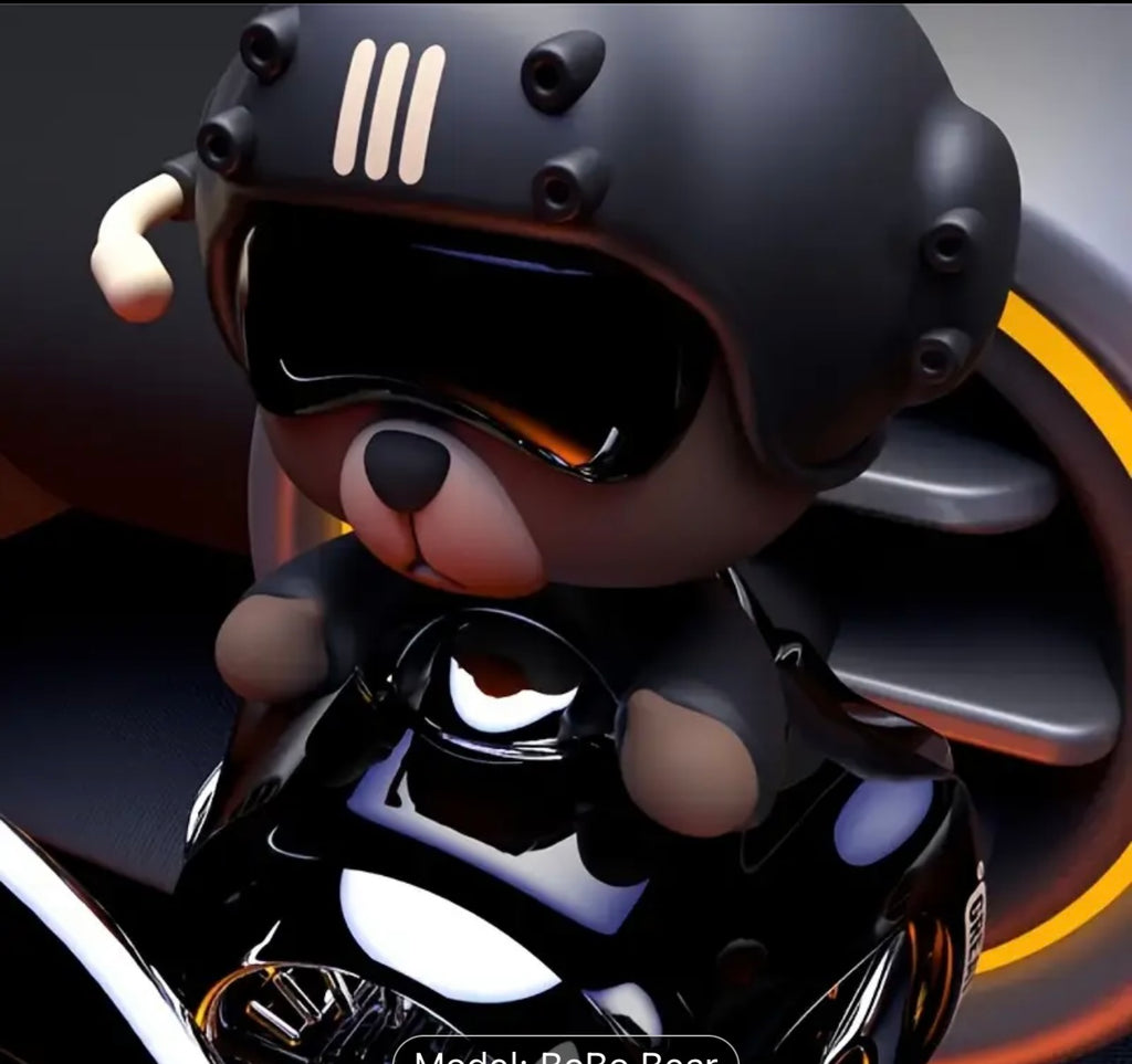 BoBo Bear Pilot Car Air Freshener with Rotating Propeller & Aviation Theme - Fragrance-Free (No Scent), Scent Compatible