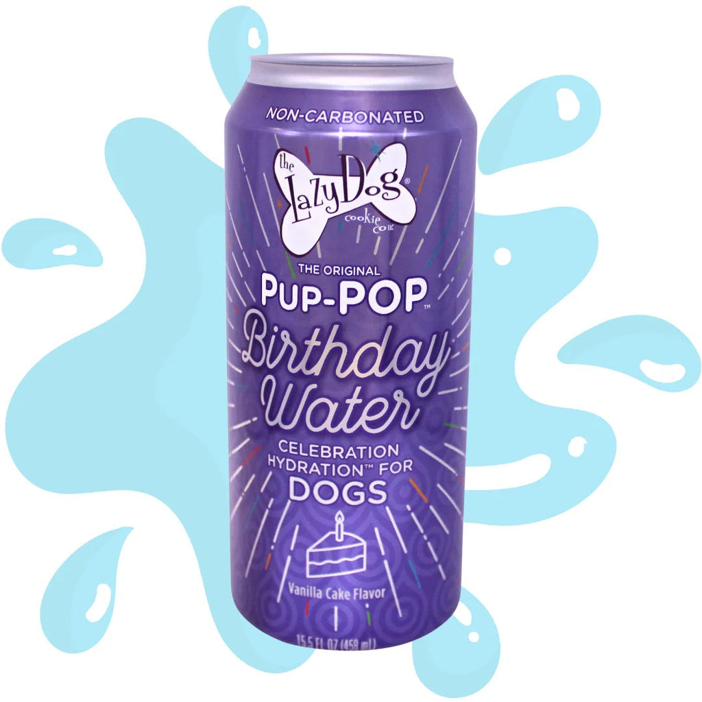 Lazy Dog Pup Pop Birthday Water (15.5oz)
