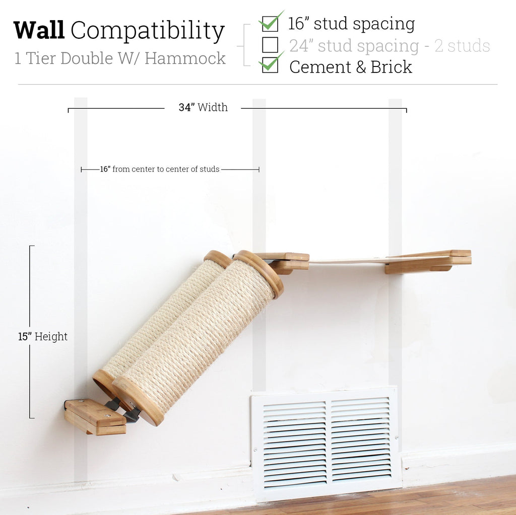 Slanted Cat Scratcher for Wall