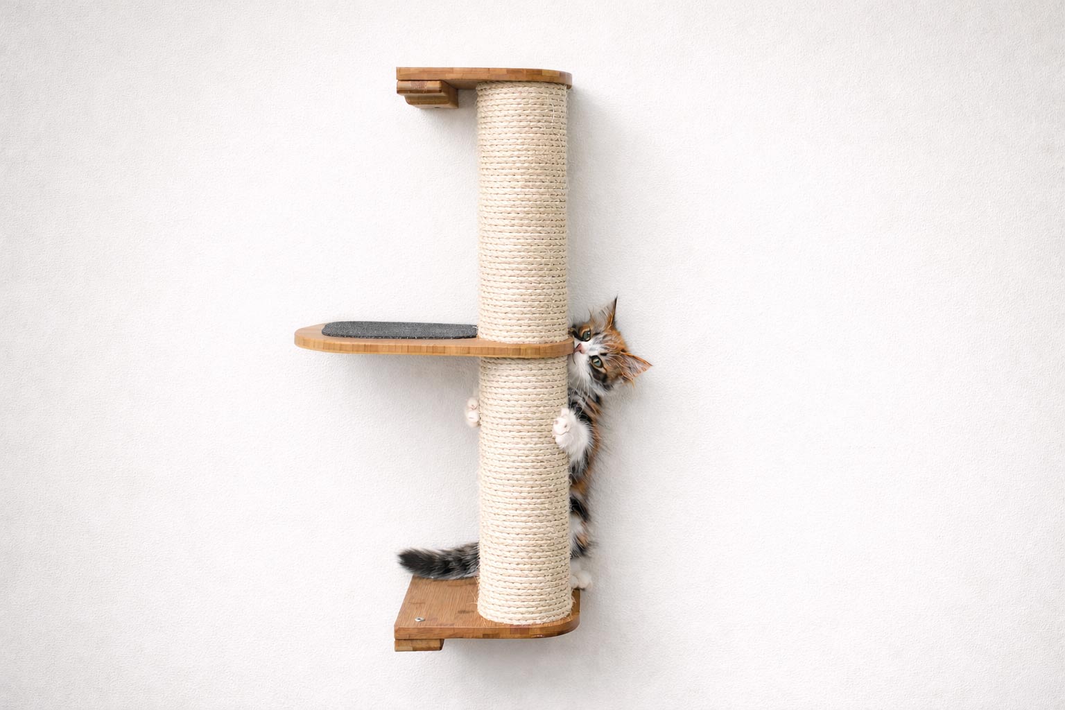 Wall Mounted Cat Climbing Pole - Sisal