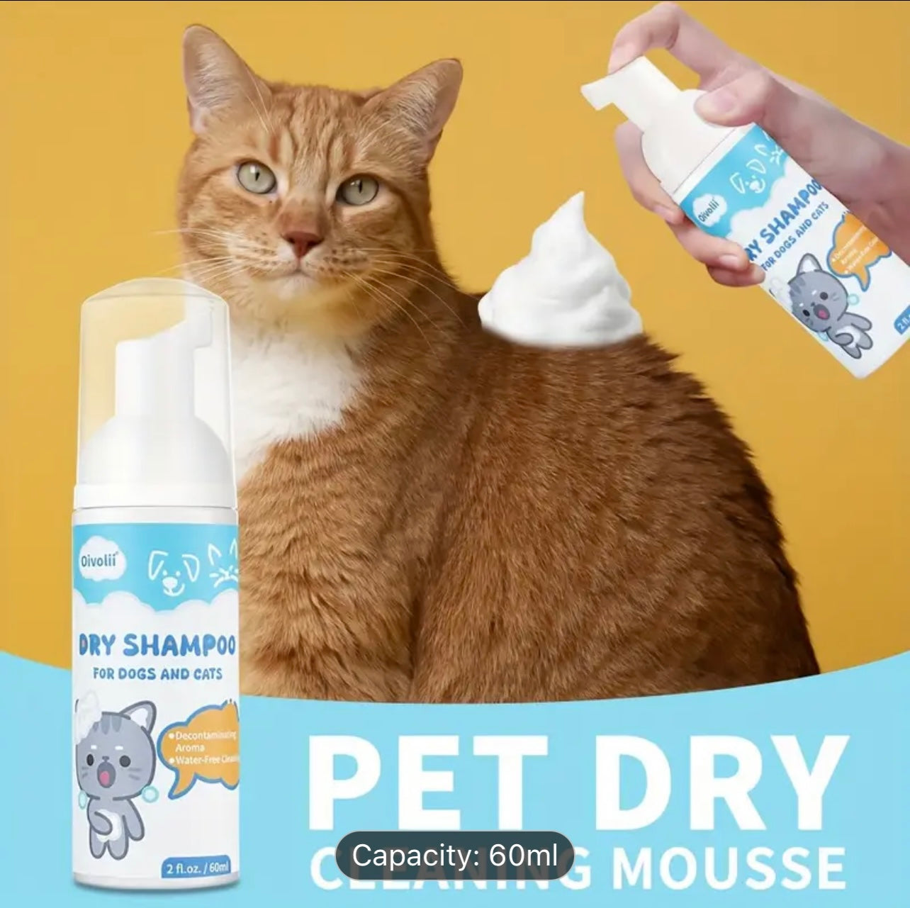 1 pc Oivolli Pet Dry Hair Care