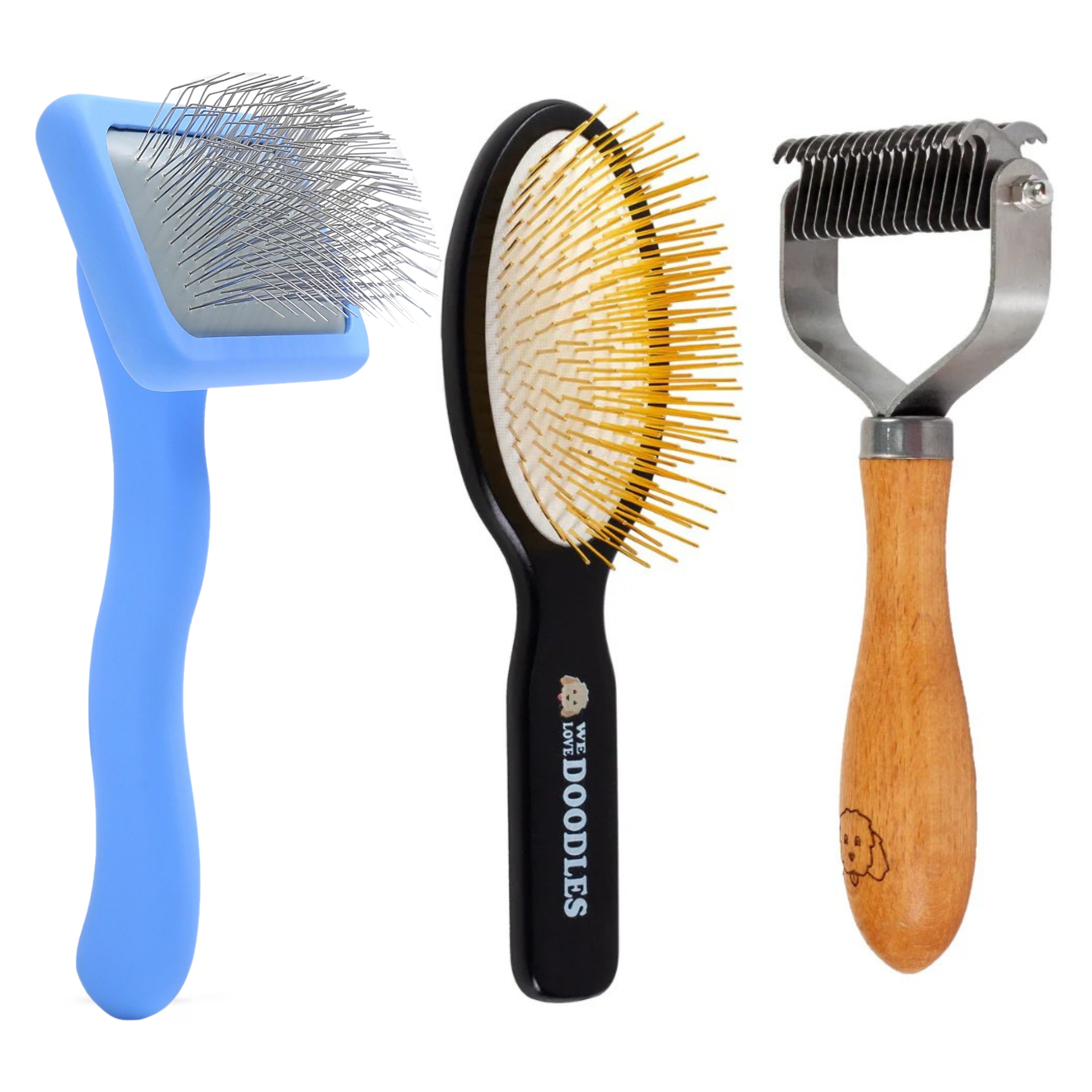 Dog Brushes: Ultimate Brush Pack – Slicker, Pin Brush & Dematting Comb