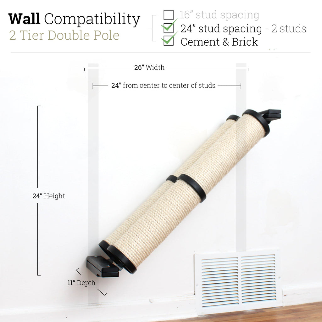Slanted Cat Scratcher for Wall