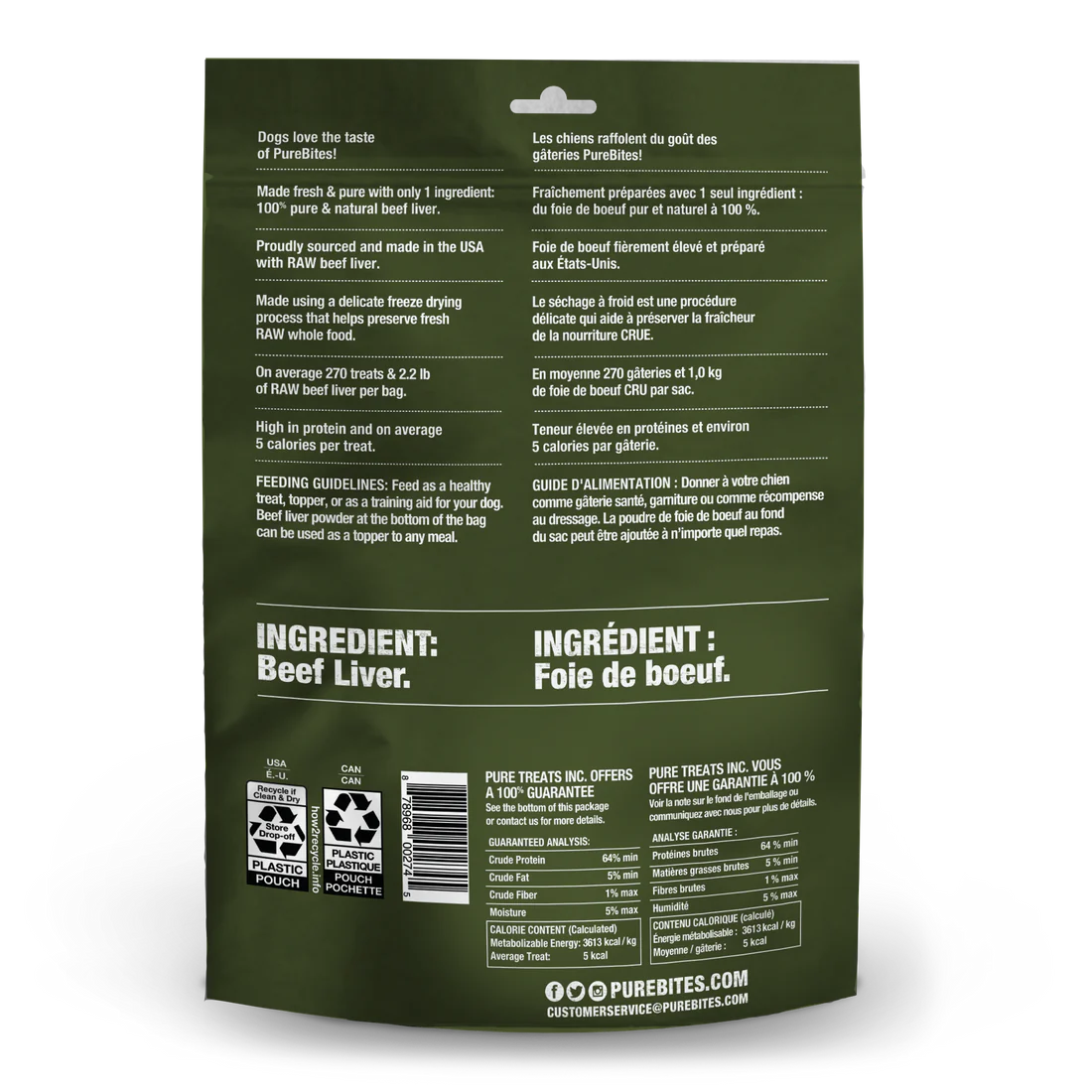 Pure Bites Beef Freeze Dried Dog Treats