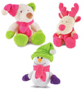 Plush Bright Winter Pals Squeaker Dog Toys, 3 pk