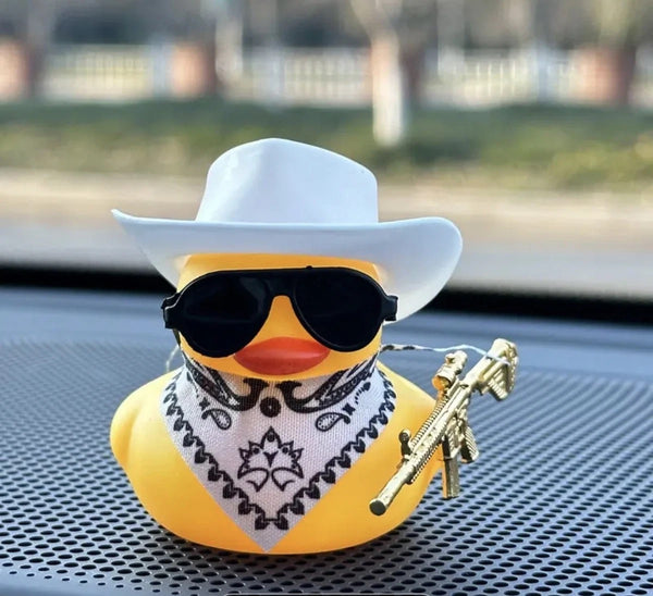 1pc of Western Cowboy Duck Figurine Car