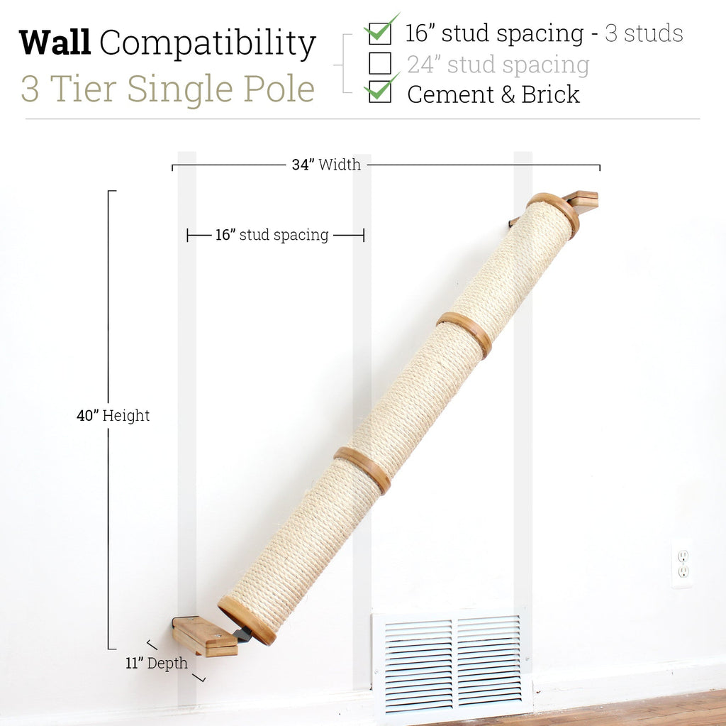 Slanted Cat Scratcher for Wall