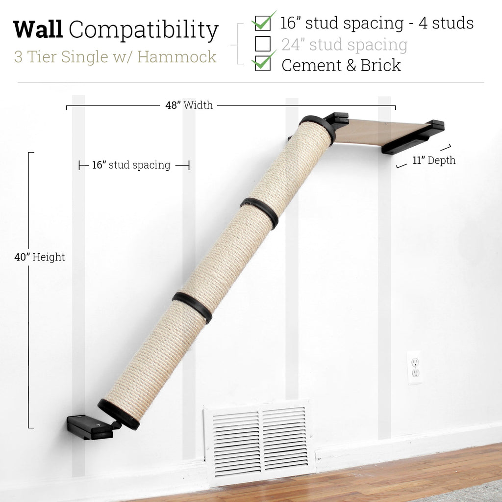 Slanted Cat Scratcher for Wall