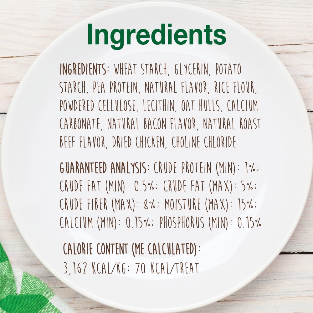 Nylabone Healthy Edibles All-Natural Long Lasting Bacon Chew Treats (6.7oz)