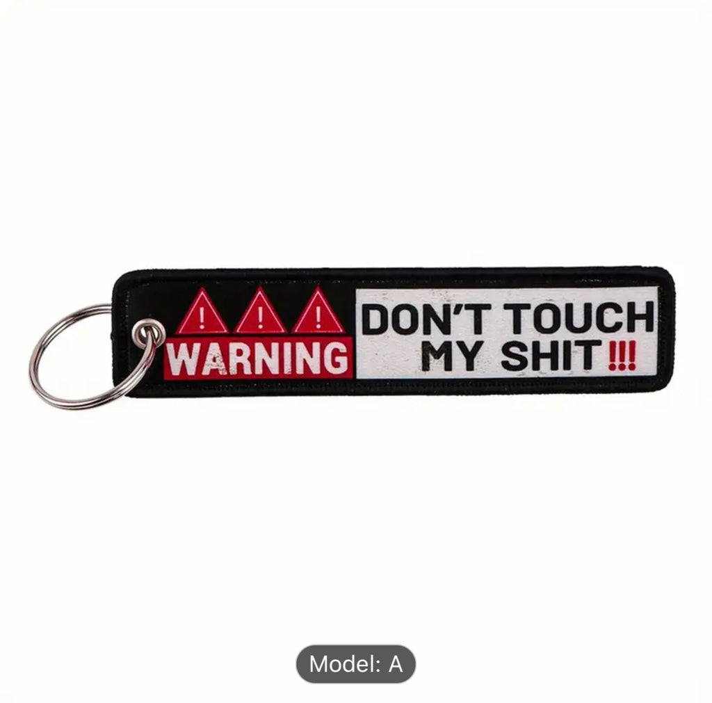 2pc DMLSKY Embroidered Car Keychain Compatible for Women & Men