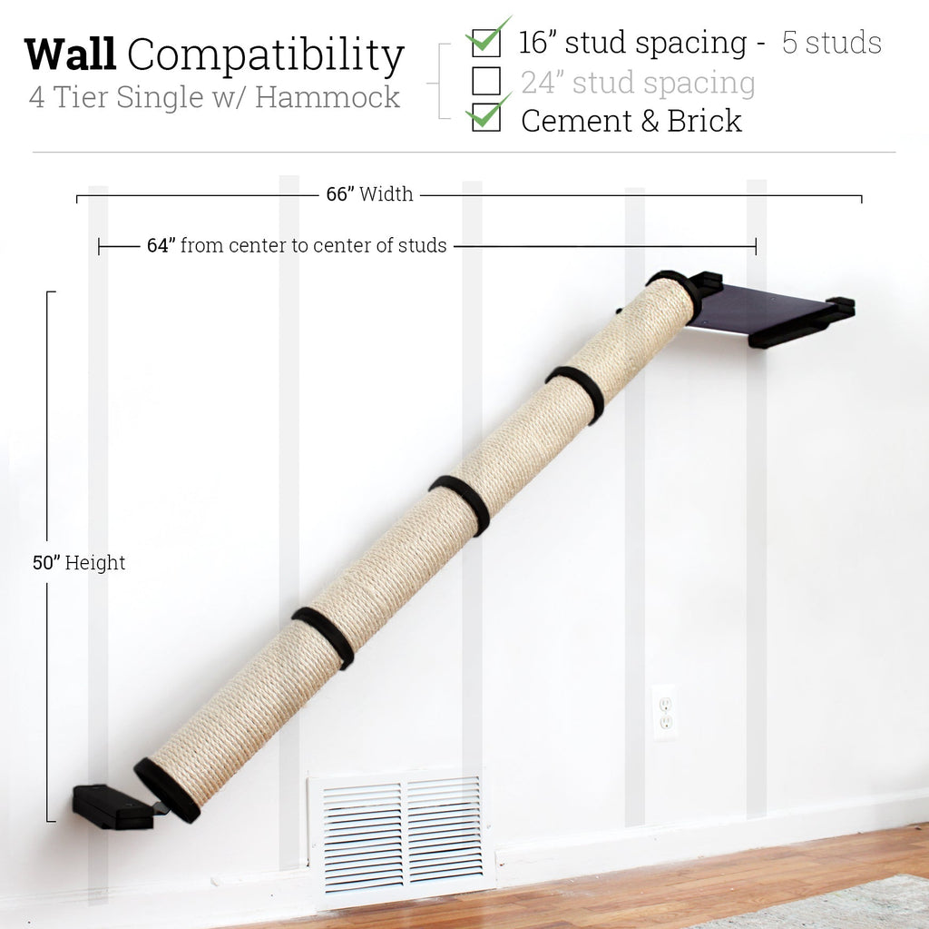 Slanted Cat Scratcher for Wall
