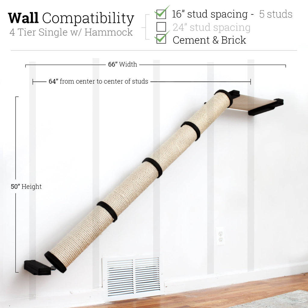 Slanted Cat Scratcher for Wall