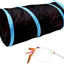 iCAGY Cat Tunnel for Indoor Cats Interactive, Rabbit Tunnel Toys, Pet Toys Play Tunnels for Cats Kittens Rabbits Puppies Crinkle Collapsible Pop Up Black 20"