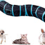 iCAGY Cat Tunnel for Indoor Cats Interactive, Rabbit Tunnel Toys, Pet Toys Play Tunnels for Cats Kittens Rabbits Puppies Crinkle Pop Up Black 47" Shape S