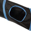 iCAGY Cat Tunnel for Indoor Cats Interactive, Rabbit Tunnel Toys, Pet Toys Play Tunnels for Cats Kittens Rabbits Puppies Crinkle Pop Up Black 45"