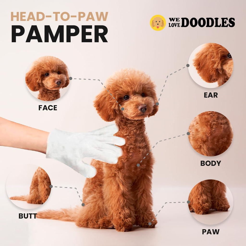 Pet Grooming Glove Wipes (12 Pack)