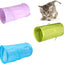 iCAGY Foldable Spiral Cat Tunnel - Indoor Toy for Small Cats, Kittens, and Rabbits - Tube for Interactive Play and Outdoor Fun - Pet Toy 20" 3 Pcs （Light Pink, Light Green, Sky Blue）