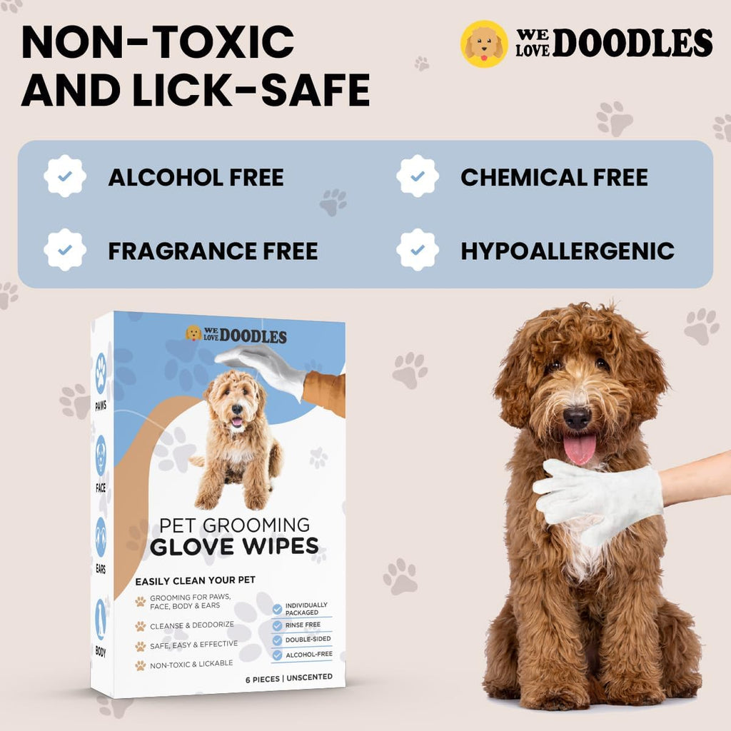 Pet Grooming Glove Wipes (12 Pack)