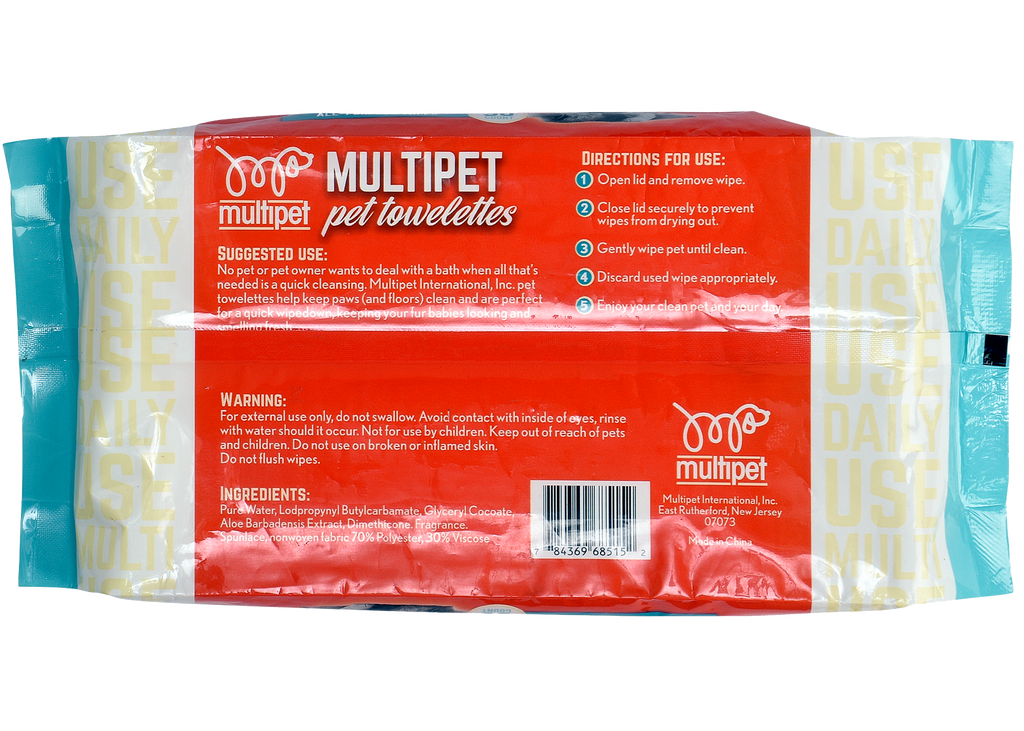 Multipet All-Purpose Wipes 50pk