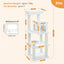 PETEPELA 45.7" Cat Tree for Large Cats, 5-Level Cat Tower for Indoor Cats with Large Hammock (17.3"x15.3"), Cat Condo with (18.5"x13") Big Top Perch & 4 Sisal Covered Scratching Post, White