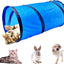 iCAGY Foldable Spiral Cat Tunnel - Indoor Toy for Small Cats, Kittens, and Rabbits - Tube for Interactive Play and Outdoor Fun - Pet Toy 20" 3 Pcs (Black, Royal Blue, Sky Blue)