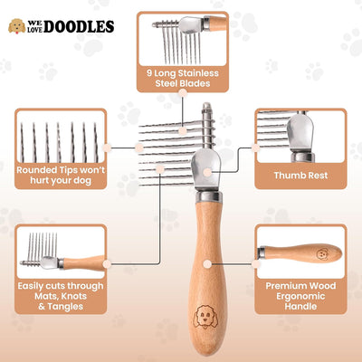 Dematting Rake for Dog (Small)