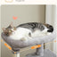 Cat Tree for Indoor Cats, 45.7" Multi-Level Cat Tower with Large Metal Frame Hammock, Cat Condo with 4 Scratching Posts and Top Perch for Small Medium Kitty, Grey