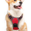 Eagloo Dog Harness Medium Sized Dog, No Pull Service Vest with Reflective Strips and Control Handle, Adjustable and Comfortable for Easy Walking, No Choke Pet Harness with 2 Metal Rings, Red, M