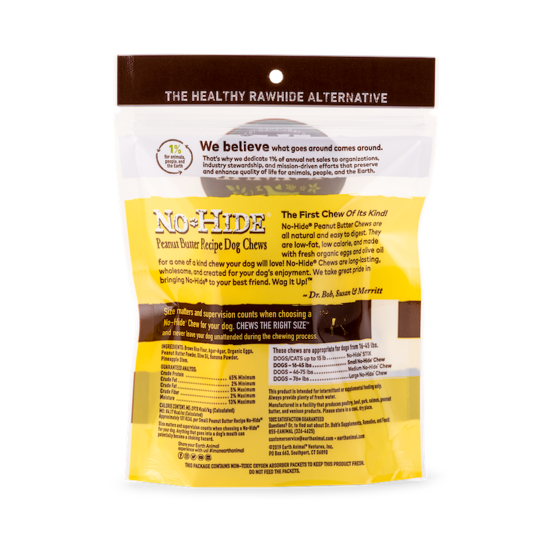 Earth Animal No Hide Peanut Butter Medium Dog Treats (2pk) (2.4oz)