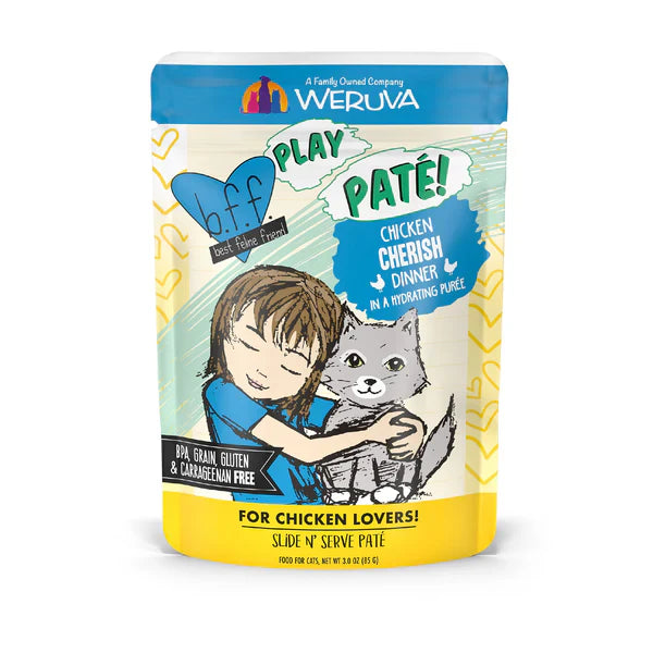 BFF Play Paté Cherish Chicken Wet Cat Pouch (3oz)