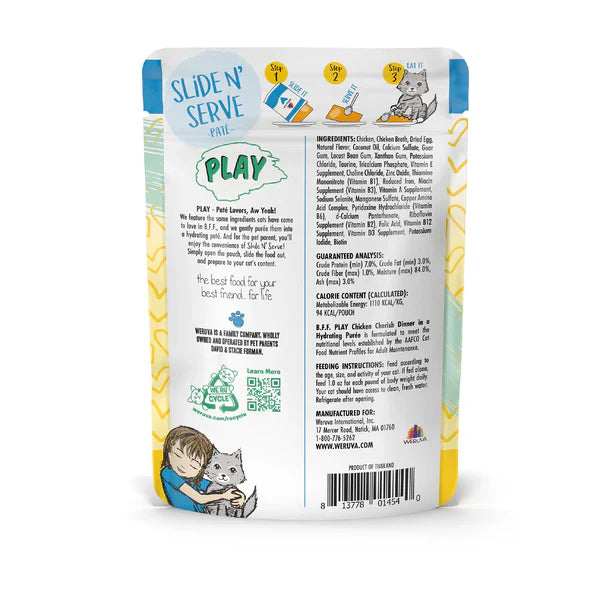 BFF Play Paté Cherish Chicken Wet Cat Pouch (3oz)
