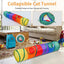iCAGY Cat Tunnel for Indoor Cats Interactive, Rabbit Tunnel Toys, Pet Toys Play Tunnels for Cats Kittens Rabbits Puppies Crinkle Pop Up Rainbow 45"