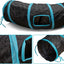 Cat Tunnel, S-2-Way Cat Tunnels for Indoor Cats, Interactive Toy Maze Cat House, Foldable Cat Tubes and Tunnels for Cats Kittens, Puppies, Kitty, Kitten, Rabbit, Guinea Pigs (Blue & Black)