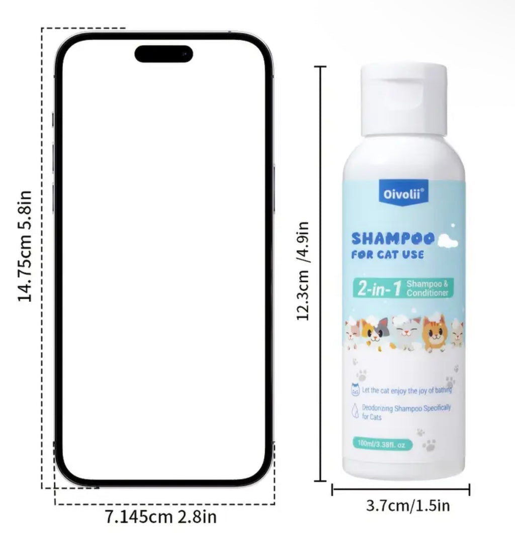 Cat Shower Gel, specially designed for cats, with various plant extracts for deep cleansing and a light fragrance