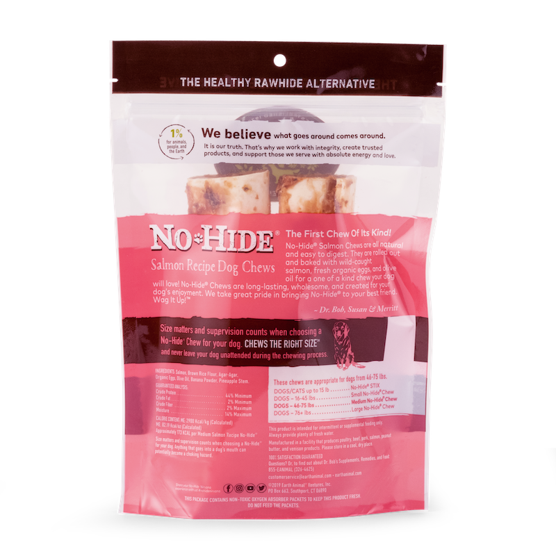 Earth Animal No Hide Medium Salmon Dog Rolls (2pk) (4.2oz)