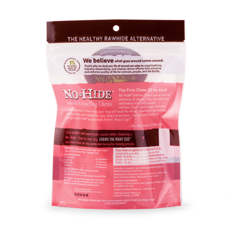 Earth Animal  No Hide Small Salmon Dog Rolls (2pk) (2.4oz)