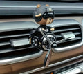 BoBo Bear Pilot Car Air Freshener with Rotating Propeller & Aviation Theme - Fragrance-Free (No Scent), Scent Compatible