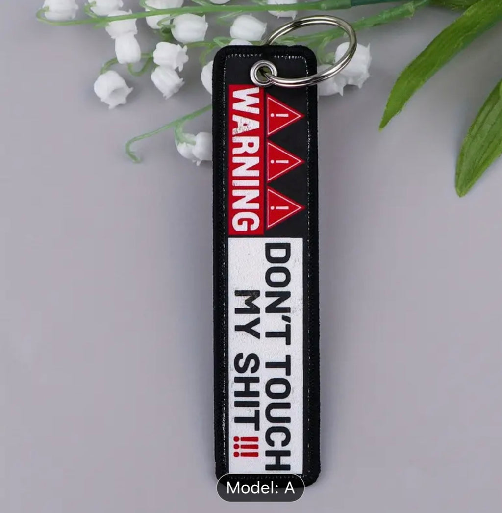 2pc DMLSKY Embroidered Car Keychain Compatible for Women & Men