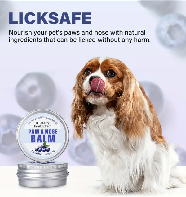 Blueberry-Infused Pet Paw Balm for Dogs & Cats - 2oz, Moisturizing & Soothing, Quick Absorption, Non-Greasy Formula