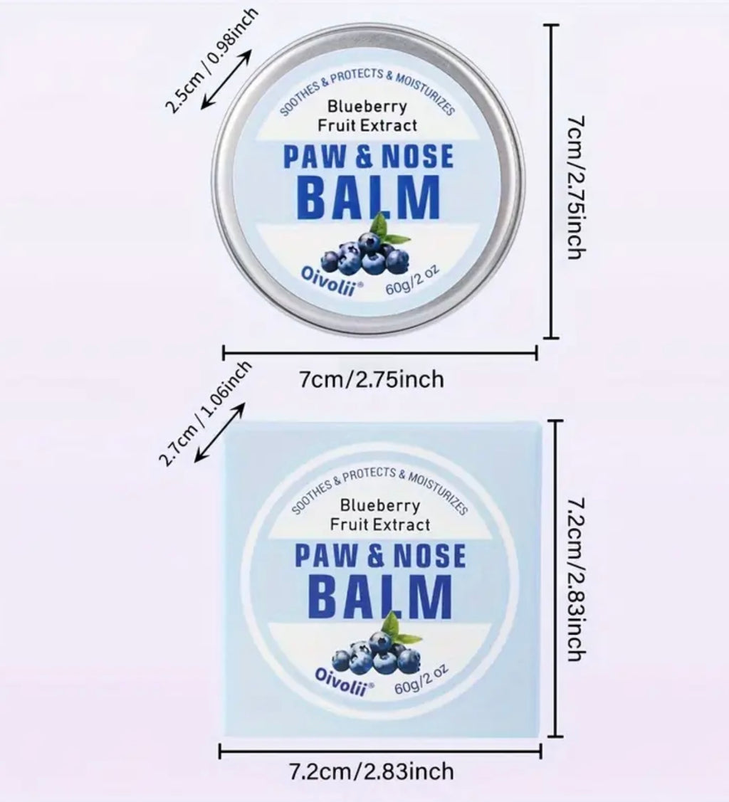 Blueberry-Infused Pet Paw Balm for Dogs & Cats - 2oz, Moisturizing & Soothing, Quick Absorption, Non-Greasy Formula