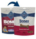 Blue Buffalo Blue Bones Crunchy Dog Biscuits Large Bones with Real Beef (16oz)