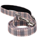 EcoBark Tan Plaid Dog Leash- Padded Comfort Grip Leash - 4ft, 5ft, and 6ft Leash for Small and Medium Dogs