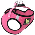EcoBark Step In Dog Harness - XXXS to Small Breeds- Reflective Soft Mesh Harness for Teacup, Small Dogs and Puppies / Bubblegum Pink