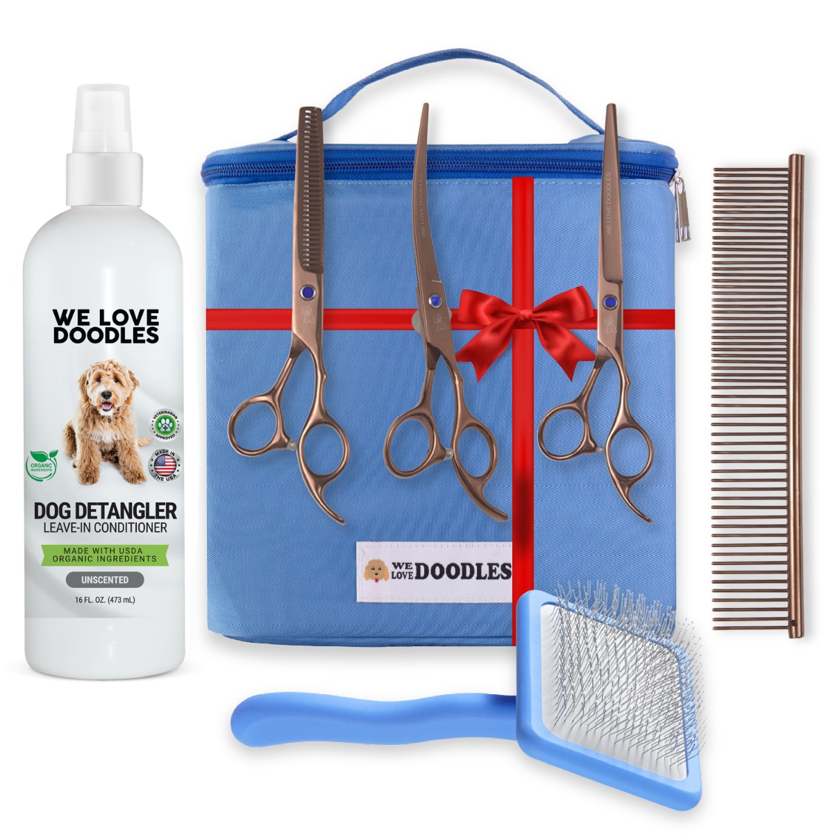 At Home Grooming Pack + Organizer Bag (Unscented Detangler Spray)